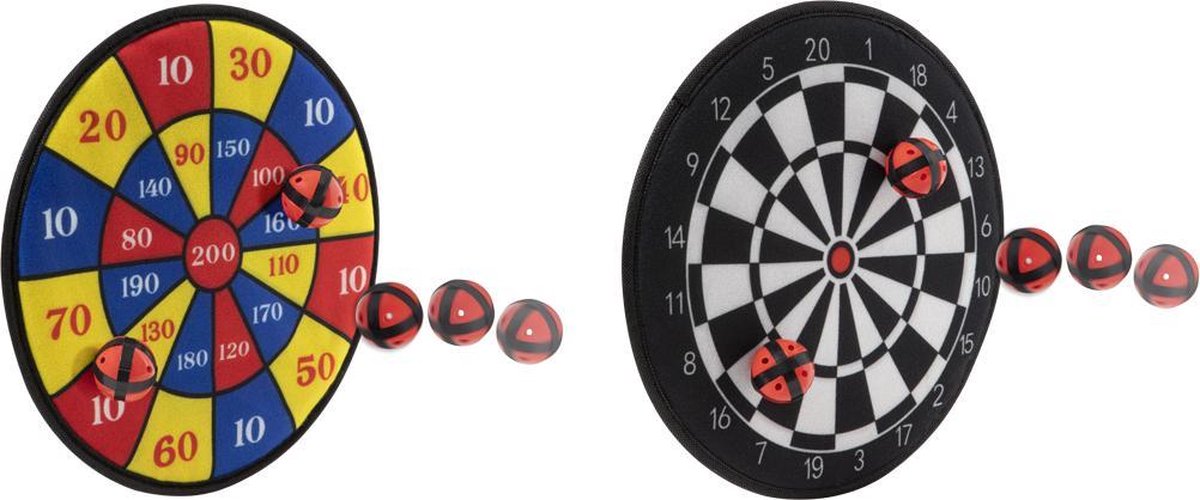 Dartbord voor buiten - klittenband ballen - spellen voor kinderen | 2 dartborden | Grafix