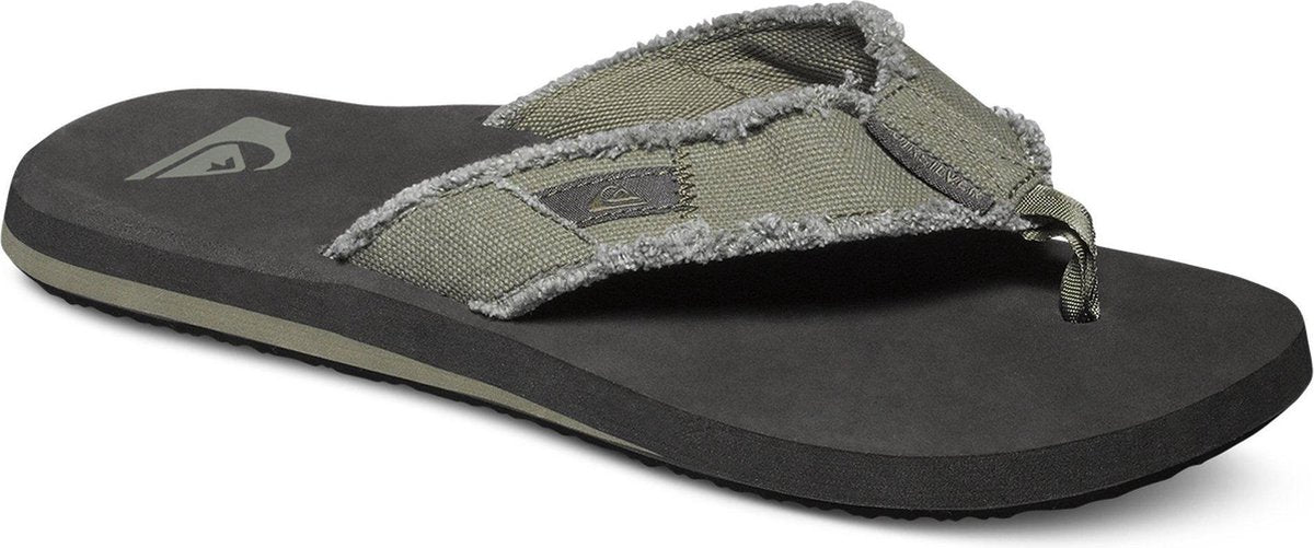 Quiksilver Monkey Abyss Heren Slippers - Green/Black/Brown - Maat 40