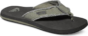 Quiksilver Monkey Abyss Heren Slippers - Green/Black/Brown - Maat 40