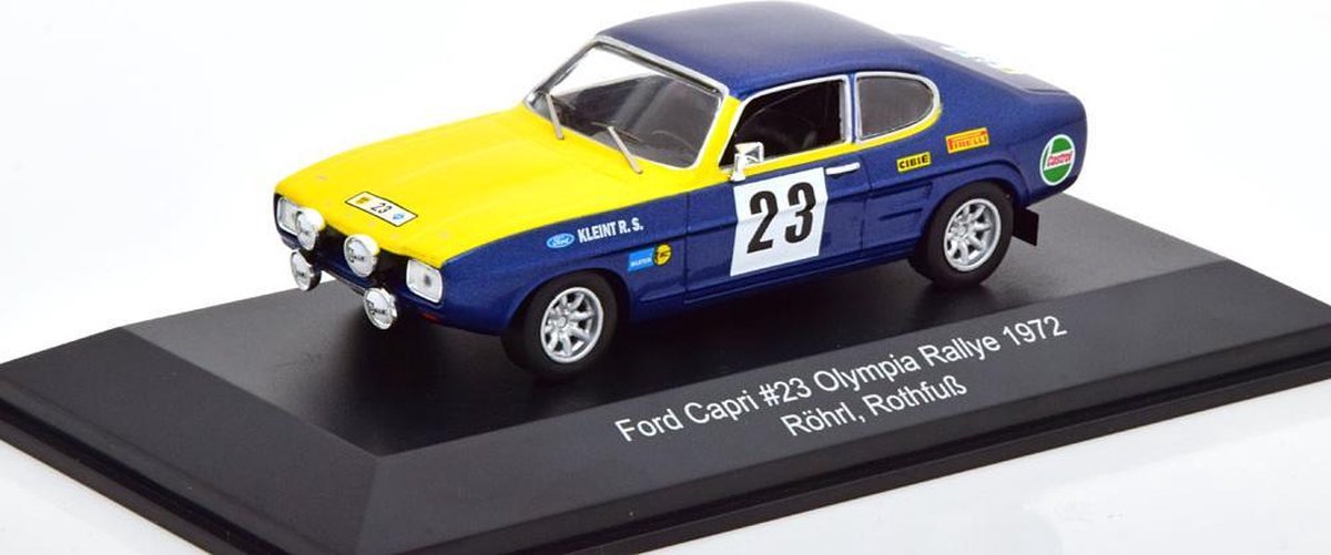 Ford CAPRI #23 Röhrl/Rothfuß OLYMPIA RALLY 1972 - CMR miniatuur auto 1:43