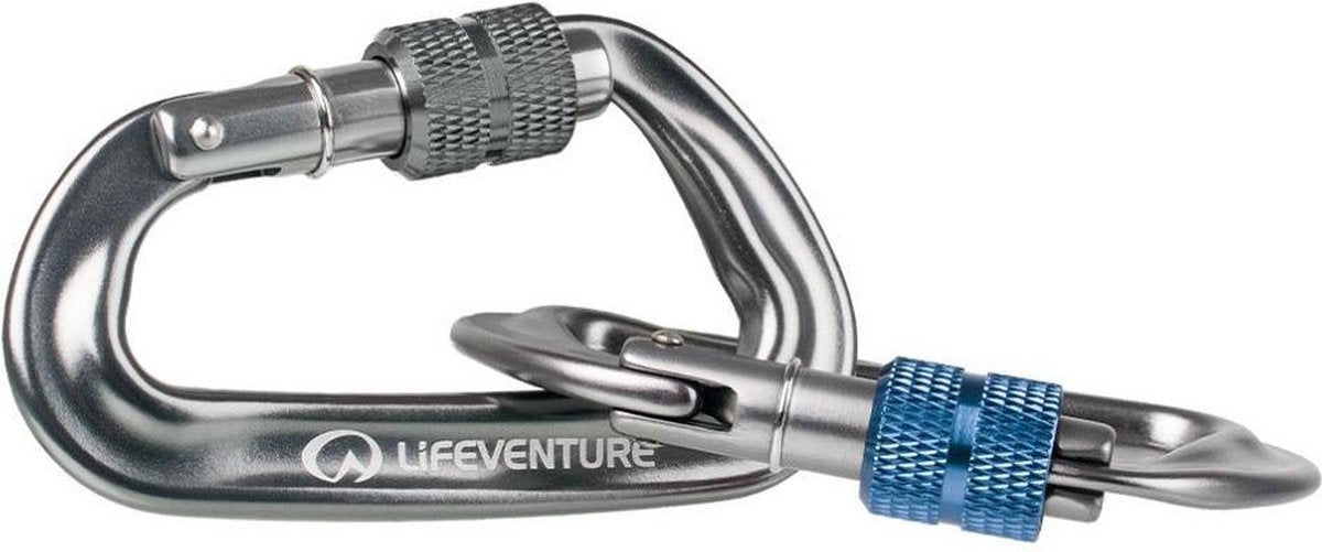 Lifeventure Schroefkarabijnhaken 80 Cm Aluminium Zilver 2 Stuks