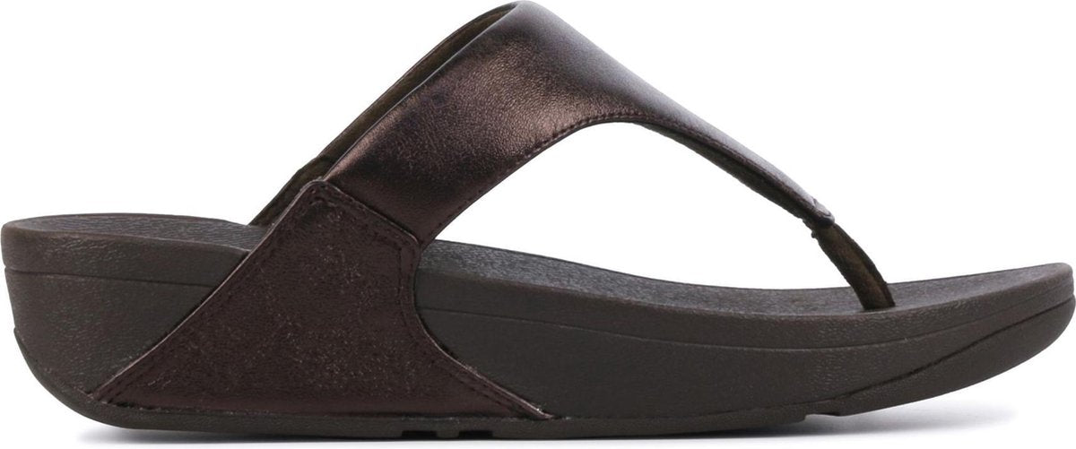 FitFlop  Vrouwen Leren Slippers - Lulu toe leather - 37