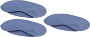 Set van 3x stuks blauw verduisterend oogmasker met 2 banden - Slaapmaskers/Reismaskers - Handig voor op reis/vakantie