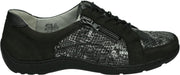 Waldlaufer 496042 Henny - Volwassenen Dames veterschoenen - Kleur: Zwart - Maat: 38.5