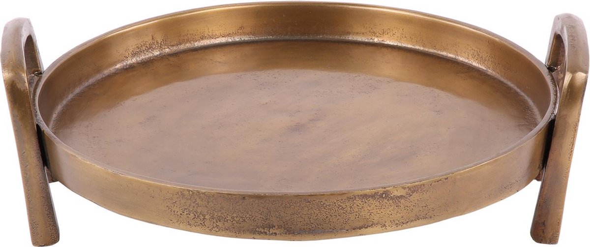 Landelijk Dienblad Leonardo Ø 35 cm Antiek Brons