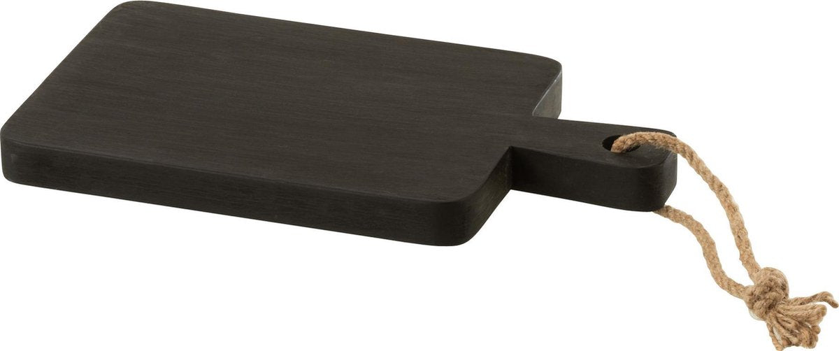 J-Line Snijplank Lora Rubber Hout Zwart Small