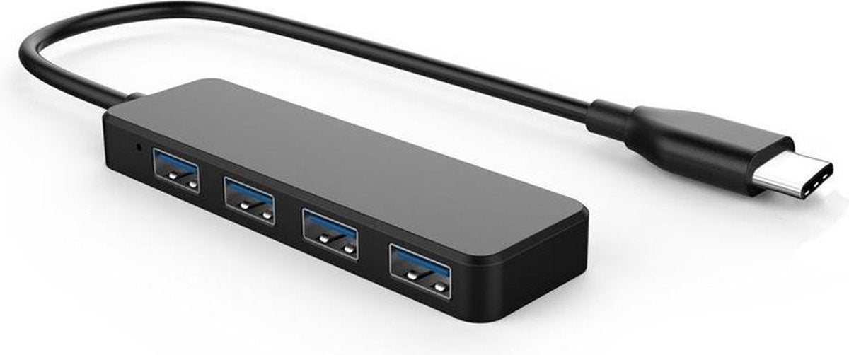 NÖRDIC USBC-N1177  USB-C HUB naar 4-poort 3.1 GEN hub 30 cm kabel