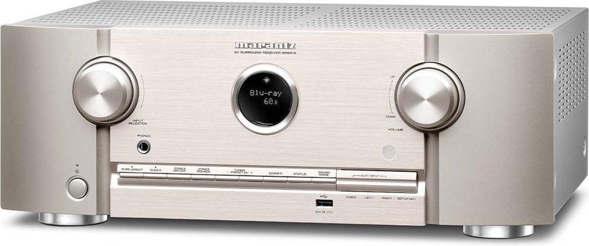 Marantz SR5015 DAB 7.2 AV-Receiver - Receiver met Bluetooth en DAB+ Radio - 180 Watt per Kanaal - Zilvergoud
