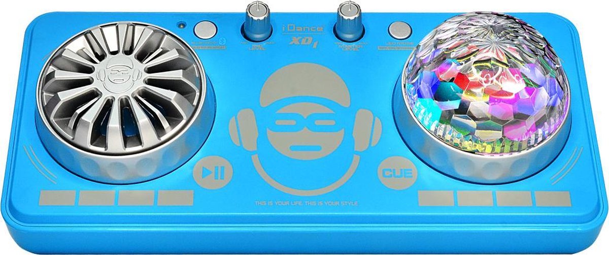 iDance XD1BL Bluetooth Party Systeem met Disco LED-Verlichting - Blauw
