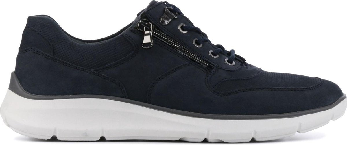 Waldlaufer Mannen Leren Sneakers / Herenschoenen 953012 - Blauw - Maat 41