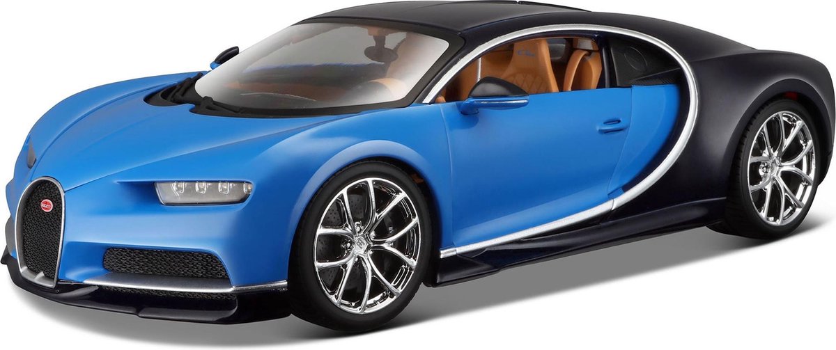 Bburago Bugatti Chiron 1:18 blauw metalic