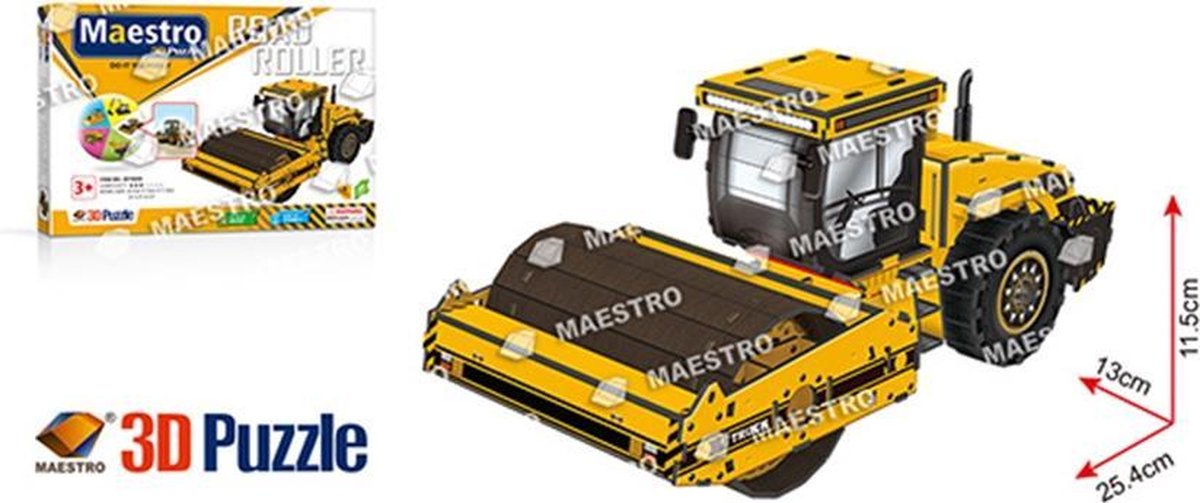 Maestro 3D puzzle Road roller wals