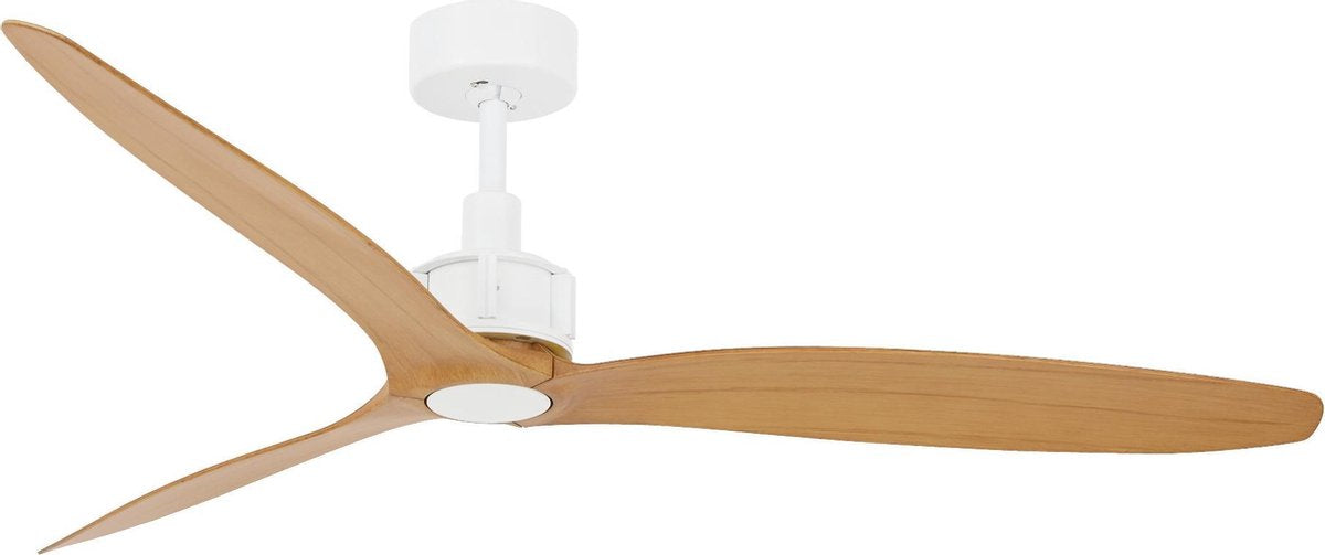 Plafondventilator Beacon Lucci Air Viceroy Wit met Teakhouten bladen 212918