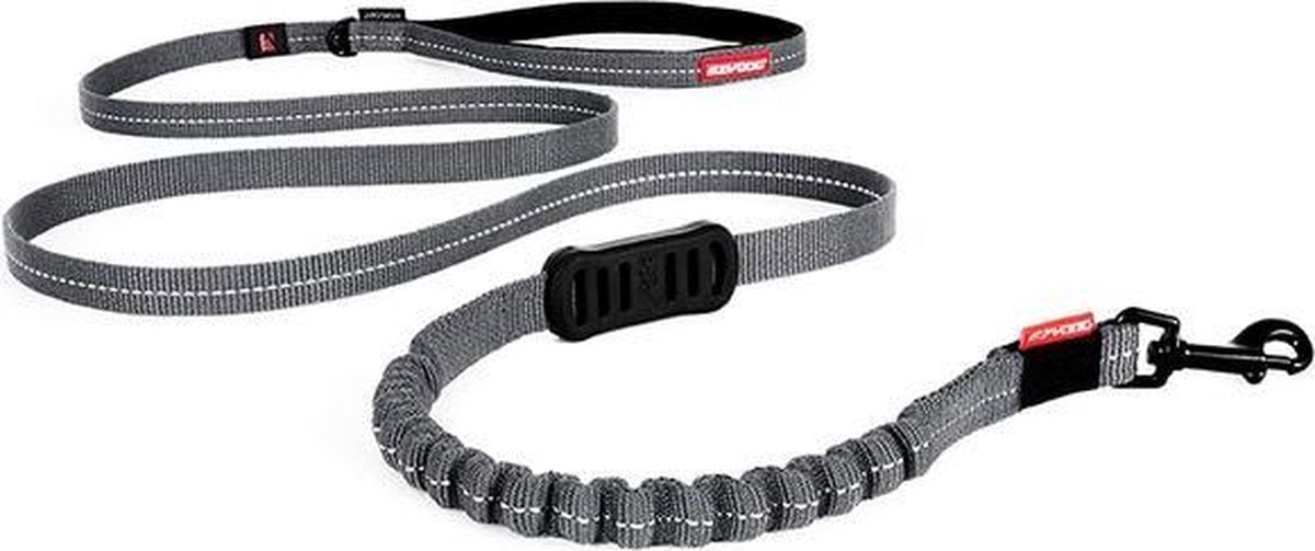 EzyDog Zero Shock - Hondenlijn - Lite - 120cm - Grijs