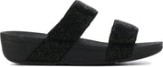 FitFlop  Vrouwen Textiel  Slippers / Damesschoenen Mina slide crysta - Zwart - Maat 38