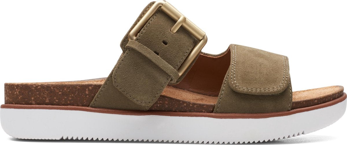 Clarks - Dames schoenen - Elayne Ease - D - olive suede - maat 41