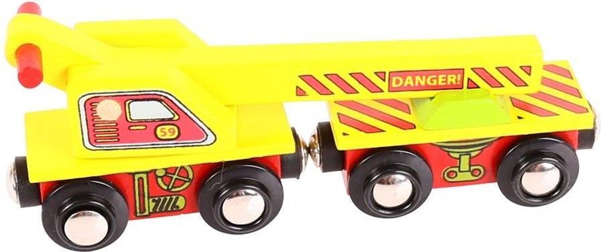BigJigs wagon met hijskraan