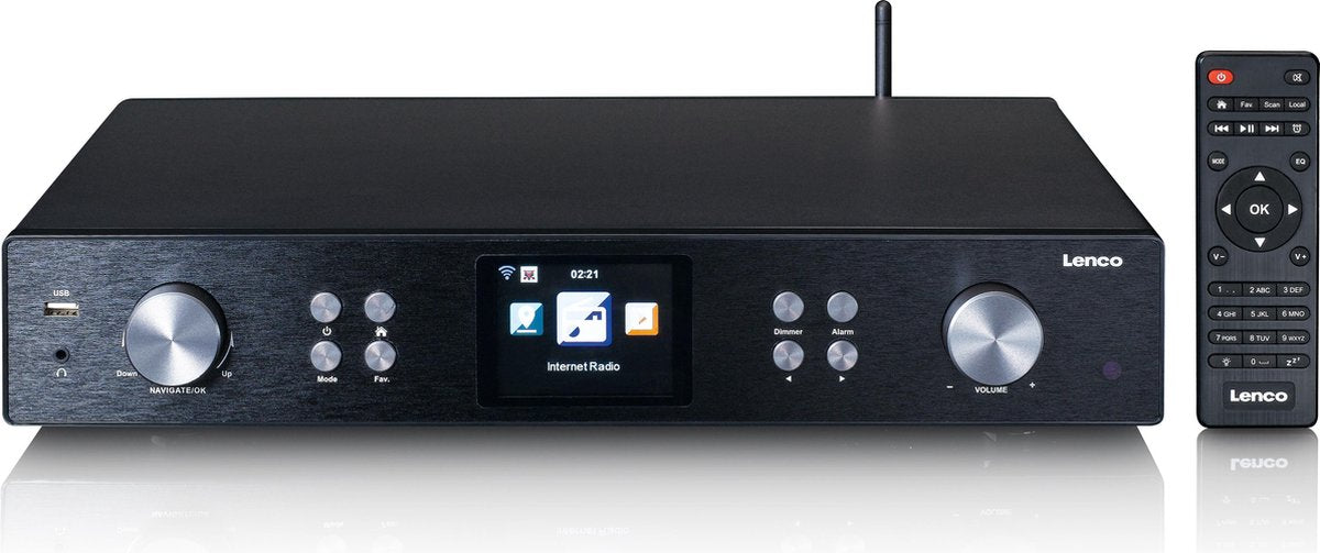 Lenco DIR-250BK - Radio - Internet radio - DAB+ en MP3 speler - Zwart