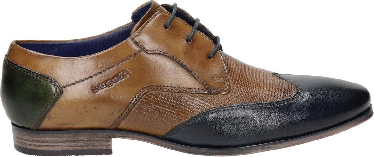 Bugatti heren veterschoen - Cognac - Maat 46
