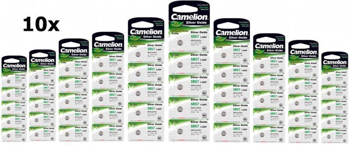 50 Stuks (10 Blister a 5st) Camelion 399-395/G7/SR927W 1.5V 52mAh knoopcel batterij
