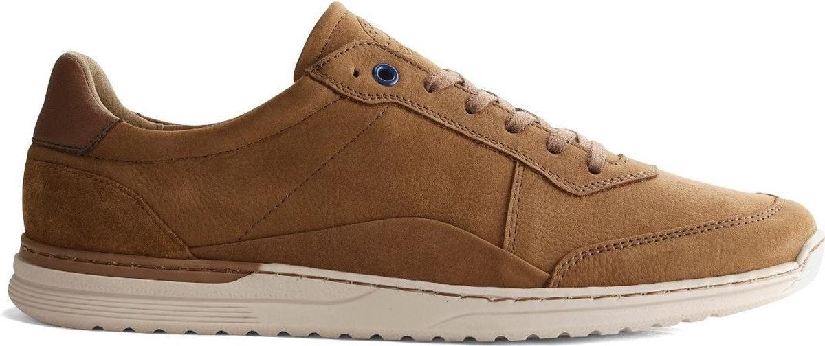 Travelin Eastoke - Sportieve Leren Heren Sneaker - Cognac - Maat 44