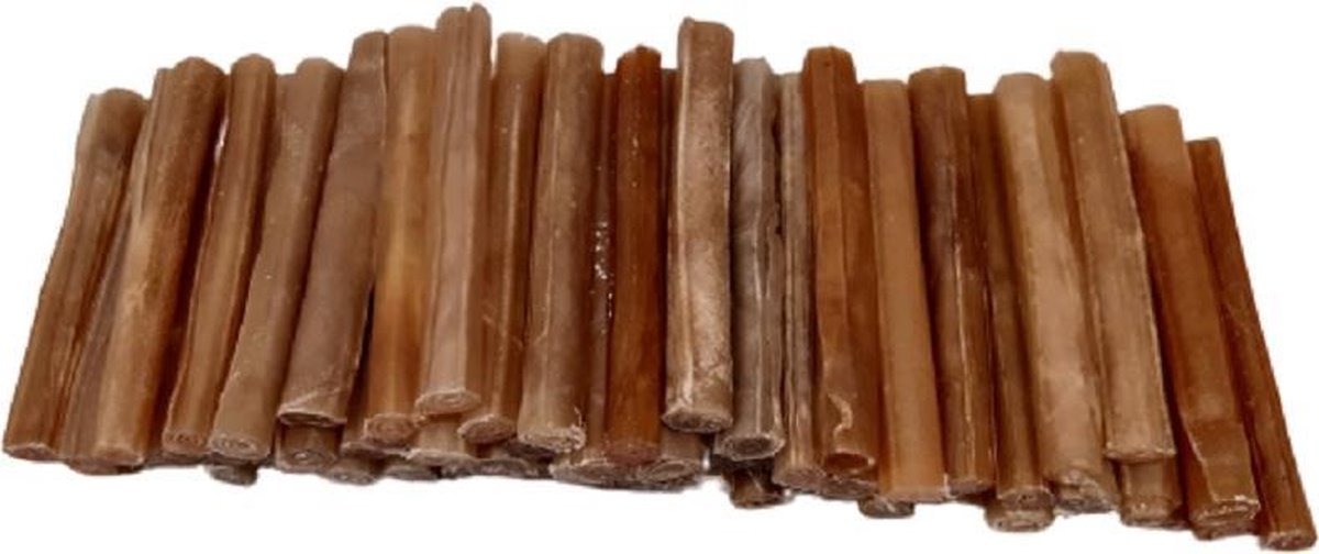 Geperste staaf Voordeelzak van 50st. Kauwstaven Runderhuid Snack Kauwbotten Hondensnacks Hond Snacks 12cm lang