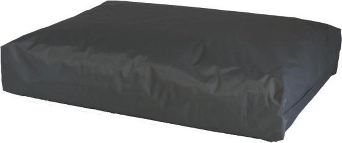 Losse hoes hondenkussen nylon antraciet maat 75x55x10 cm