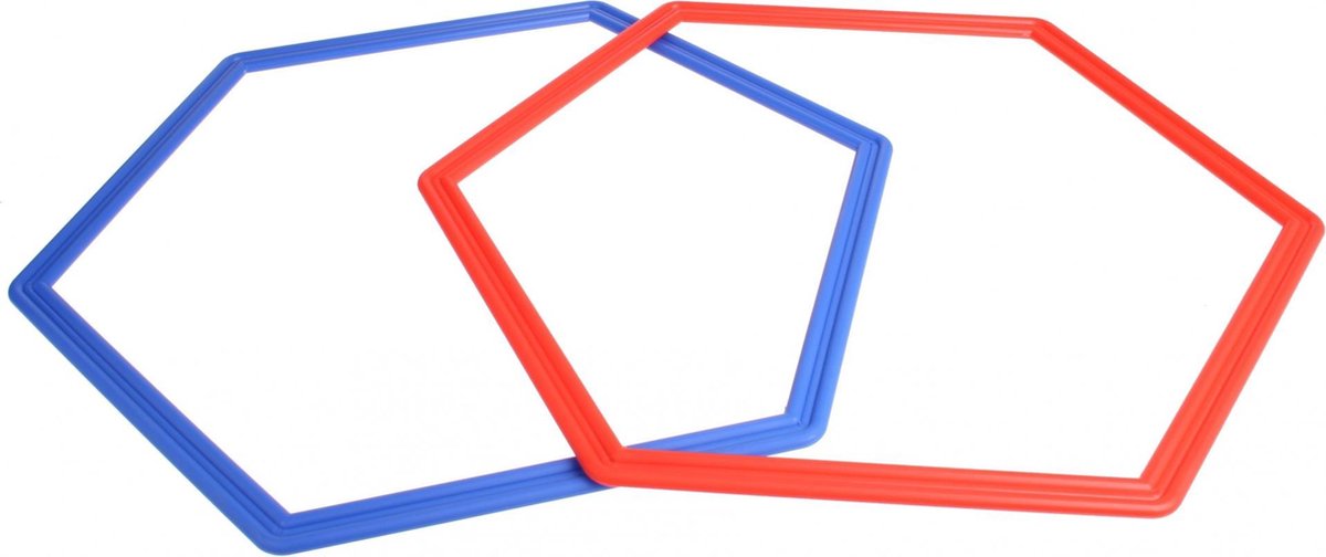Amigo Hexagonale Speedrings Set 12 Stuks Blauw / Rood