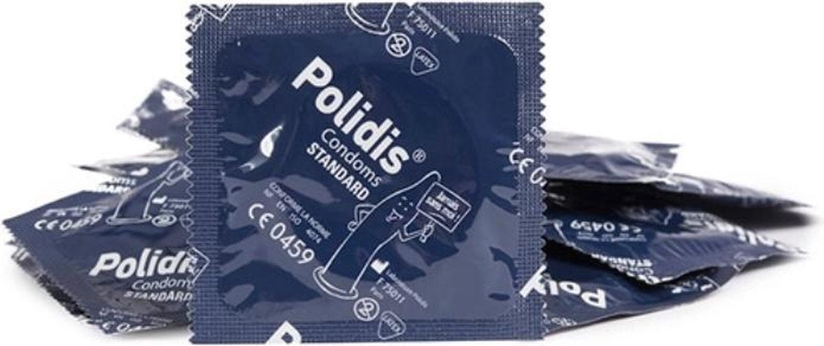 Polidis Condooms  - Grootverpakking 1000 stuks - Standaard Condoom met glijmiddel en reservoir