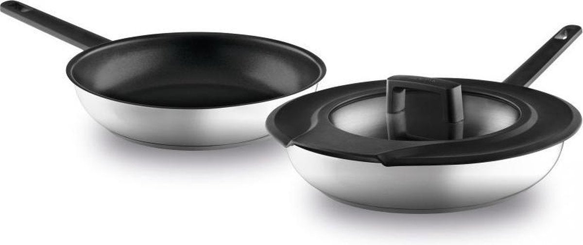 BergHOFF GEM Downdraft pannenset - 3 delige set - 2 koekenpannen