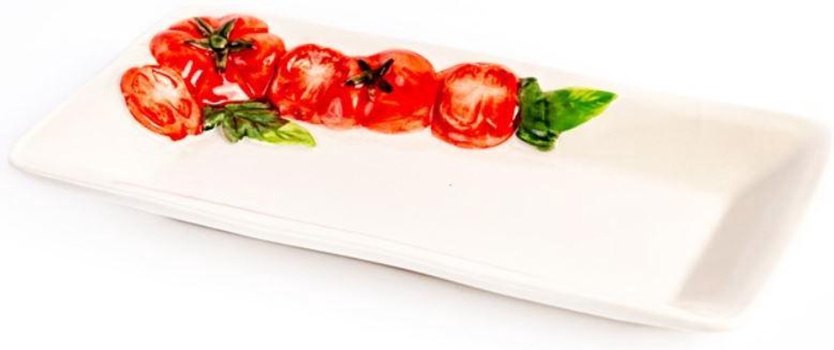 Rechthoekig plat schaaltje tomaat 28 x 15 cm | PO51 | Piccobella