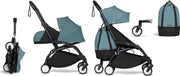 Babyzen YOYO² buggy COMPLEET vanaf de geboorte en inclusief YOYO Bag -  aqua met frame zwart