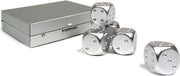Aretica Dobbelstenen set van 5 - Aluminium doosje met 5 aluminium dobbelstenen - Spelletjes spelen - Aluminium - Gezelschapsspel - Bordspel - Dobbelen