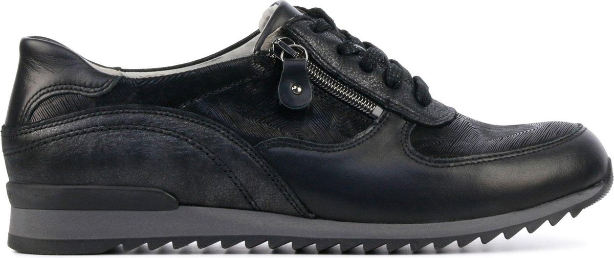 Waldlaufer Vrouwen Leren Lage sneakers / Damesschoenen 370013 - Zwart - Maat 42
