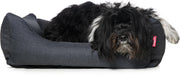 Snoozle Hondenmand New York Grijs - L - 80 x 60 cm - Hondenbed - Groot - Goed gevuld - Vierkant - Wasbaar