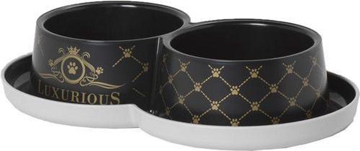 Luxurious dubbele eetbak katten