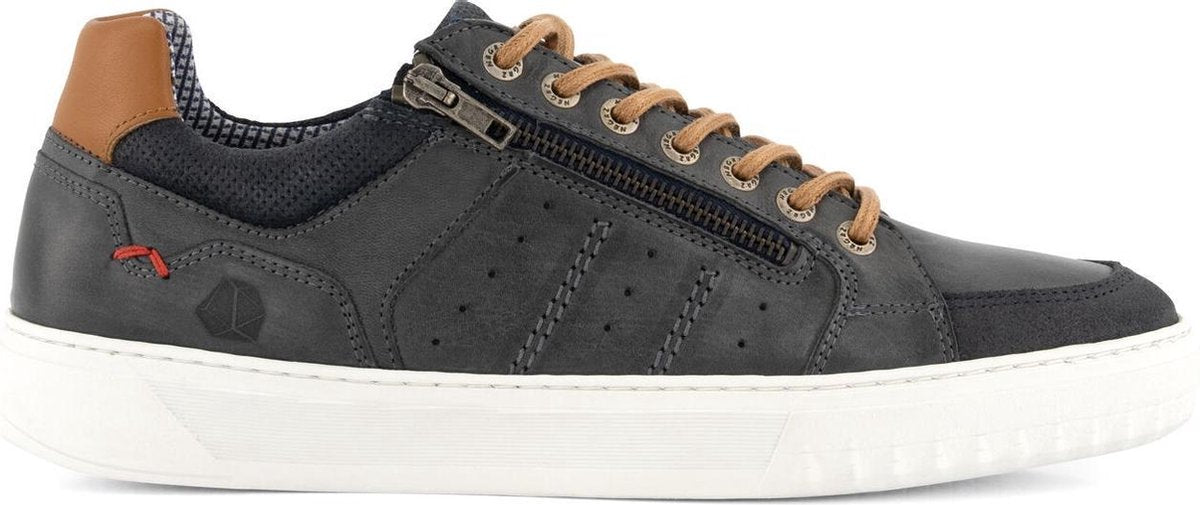NoGRZ W.Tubby - Leren Herensneakers - Veterschoenen - Blauw Leer - Maat 43