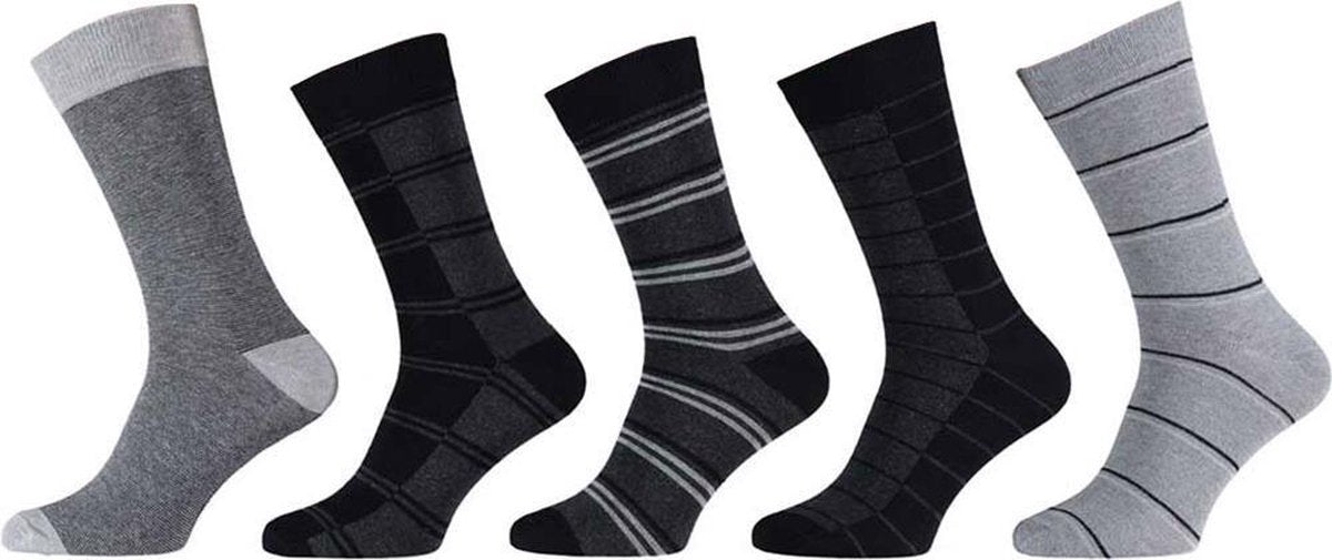 10-Pack Katoenen Casual herensokken 120421015 Apollo - Unisex - grijs - 39-42