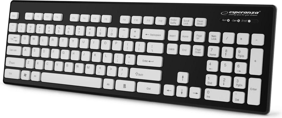 Esperanza EK130K toetsenbord USB QWERTY Brits Engels Zwart