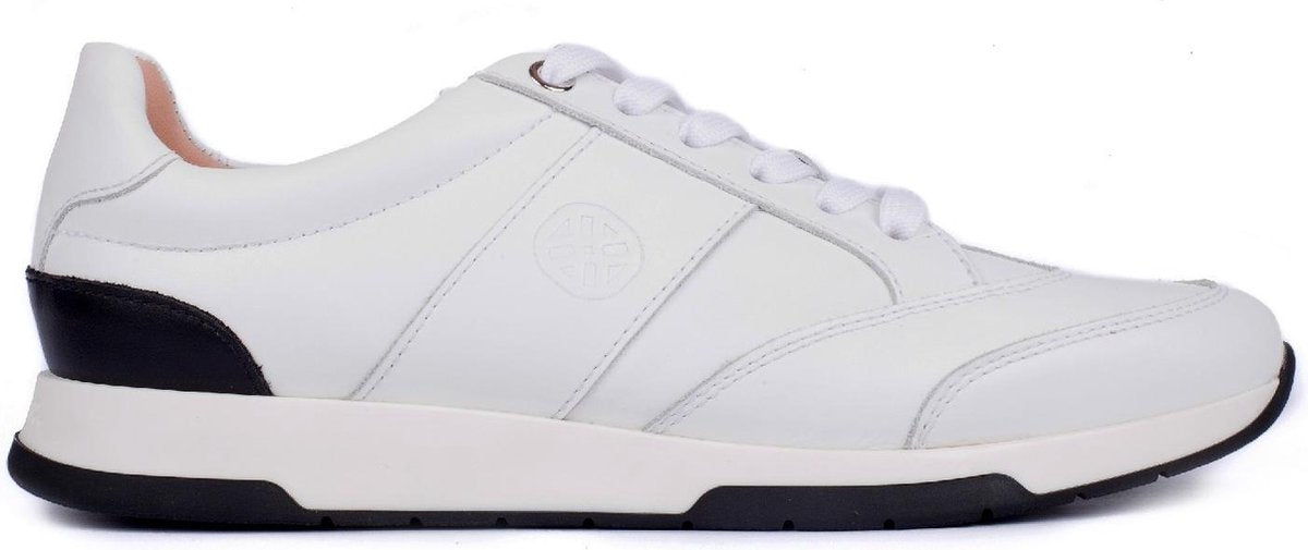 Unisa dames sneaker leer wit met zwart