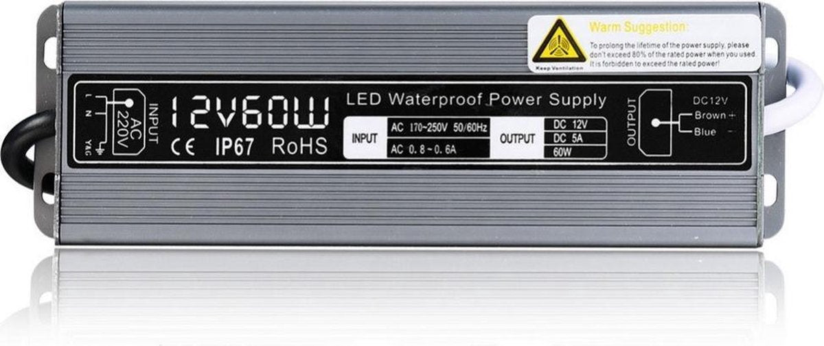 LED driver 12volt 5A 60W IP67