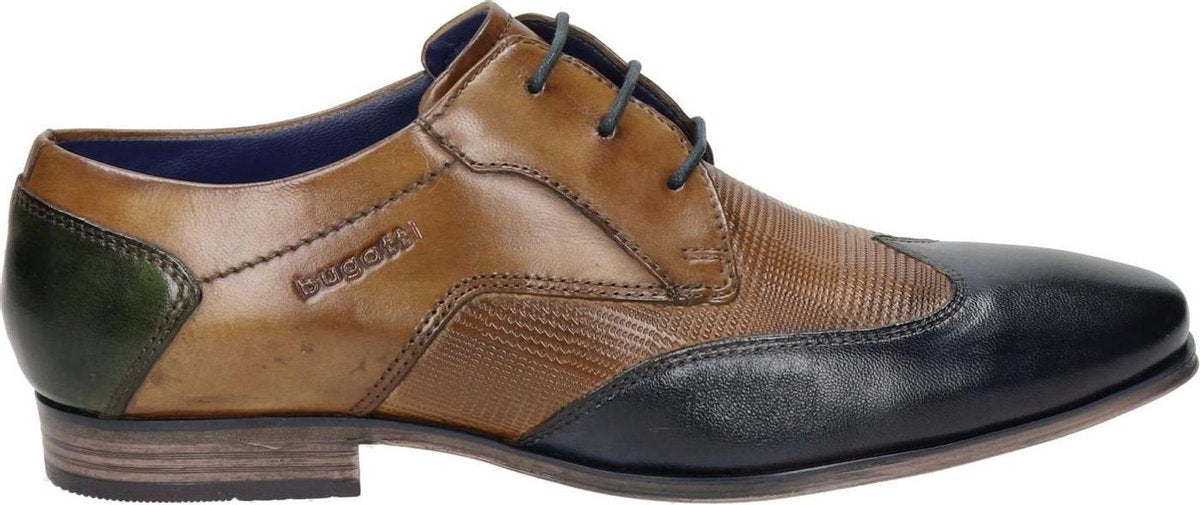 Bugatti heren veterschoen - Cognac - Maat 41