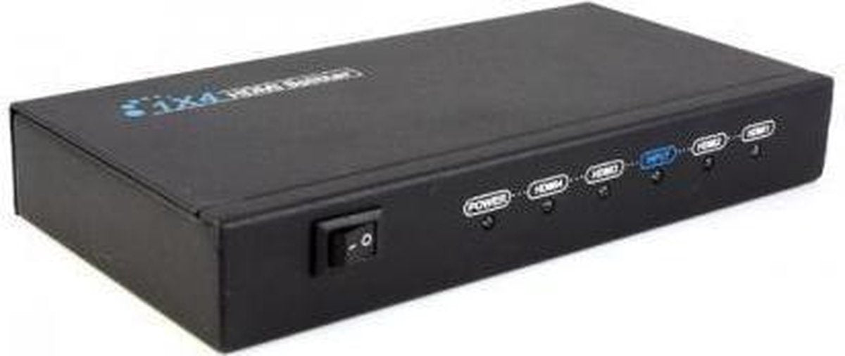 Allteq - HDMI splitter - 4 poorts - Zwart