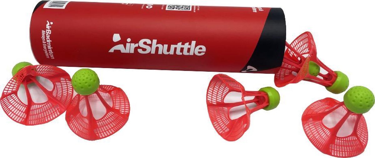 Airbadminton Shuttles Koker 6 stuks