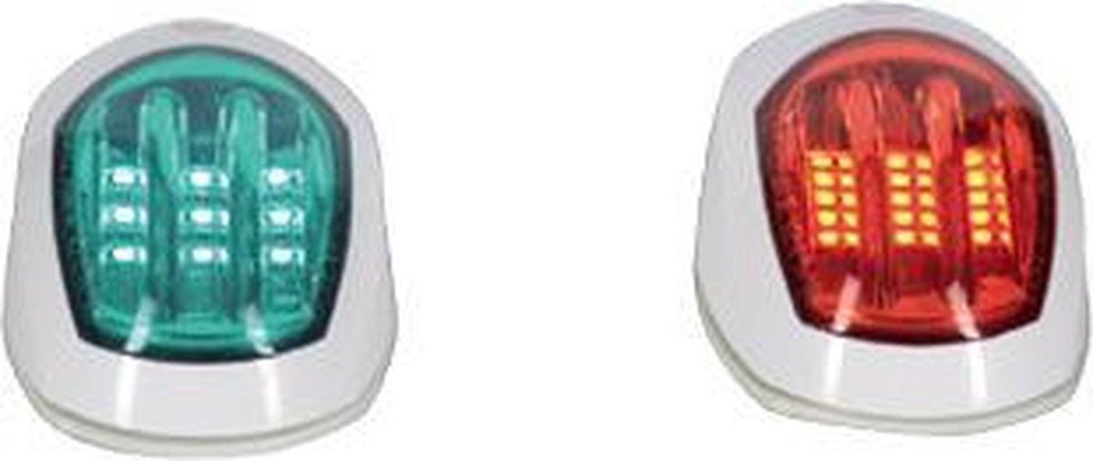 Led Navigatieverlichting Wit Opbouw Set (Sb+Bb)