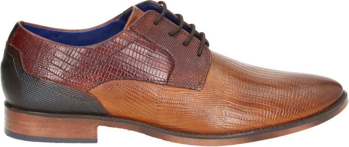 Bugatti heren veterschoen. - Cognac - Maat 41