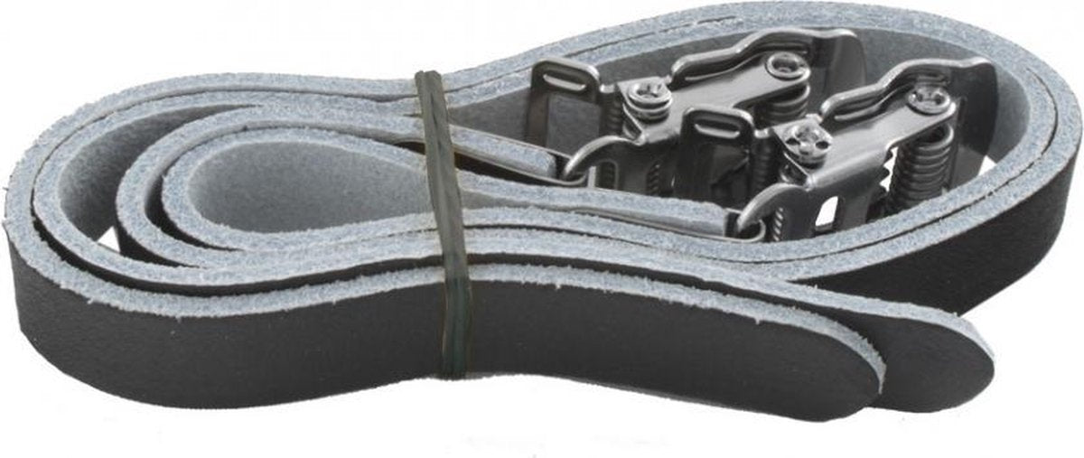 M-wave Pedaal Bandjes Leer 40 Cm Zwart