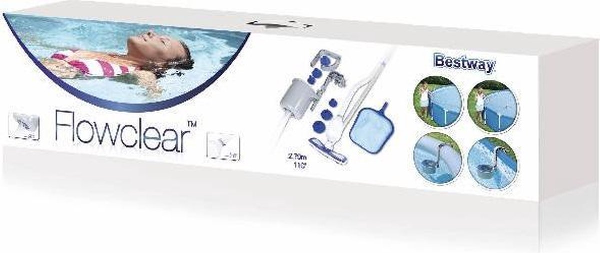 Schoonmaakset Bestway deluxe - zwembad - stofzuiger - bodemstofzuiger