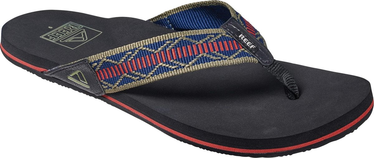Reef Slippers - Maat 45 - Mannen - zwart/blauw/rood/geel