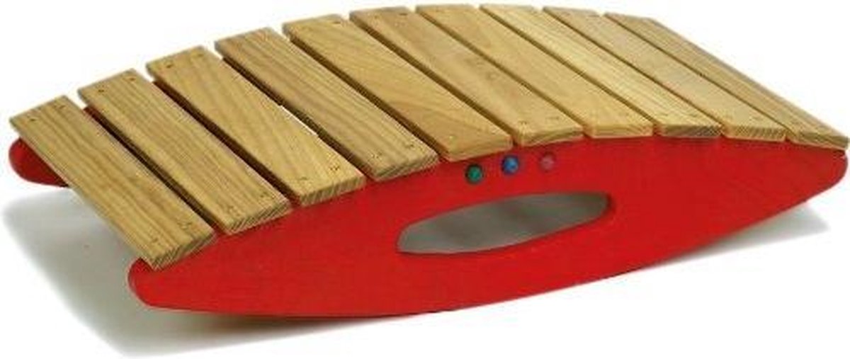 Glückskäfer Balanceerplank Rood/bruin Hout Junior 60 X 33 Cm